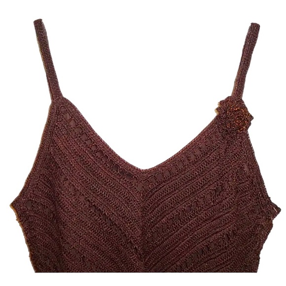 $340 Krochetta Papillon Beaded Crochet Gown Small 2 4 Hand Made Embroidered NWT - Picture 10 of 16